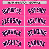 Custom Pink Navy Personalized Color Block Authentic Baseball Jersey