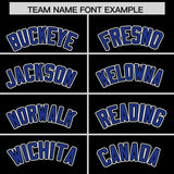 Custom Black Royal Personalized Color Block Authentic Baseball Jersey