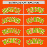 Custom Orange Neon Green Personalized Color Block Authentic Baseball Jersey
