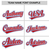 Custom White Royal Personalized Color Block Authentic Baseball Jersey