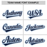 Custom White Light Blue Personalized Color Block Authentic Baseball Jersey