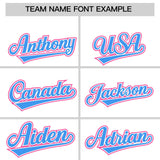 Custom White Pink Personalized Color Block Authentic Baseball Jersey