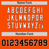 Custom Orange Black Personalized Color Block Authentic Baseball Jersey