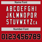 Custom Red Black Personalized Color Block Authentic Baseball Jersey