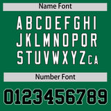 Custom Kelly Green Black Personalized Color Block Authentic Baseball Jersey