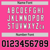 Custom Pink Black Personalized Color Block Authentic Baseball Jersey