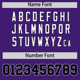 Custom Purple Black Personalized Color Block Authentic Baseball Jersey