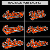 Custom Black Orange Personalized Color Block Authentic Baseball Jersey