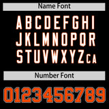 Custom Black Orange Personalized Color Block Authentic Baseball Jersey