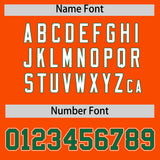 Custom Orange Kelly Green Personalized Color Block Authentic Baseball Jersey