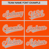 Custom Orange Silver Personalized Color Block Authentic Baseball Jersey