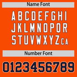 Custom Orange Navy Personalized Color Block Authentic Baseball Jersey