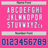 Custom Pink Royal Personalized Color Block Authentic Baseball Jersey