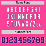 Custom Pink Purple Personalized Color Block Authentic Baseball Jersey