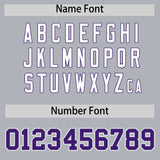 Custom Silver Purple Personalized Color Block Authentic Baseball Jersey