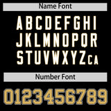 Custom Black Old Gold Personalized Color Block Authentic Baseball Jersey