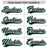Custom White Kelly Green Personalized Color Block Authentic Baseball Jersey