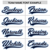 Custom White Light Blue Personalized Color Block Authentic Baseball Jersey