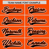 Custom Orange Black Personalized Color Block Authentic Baseball Jersey