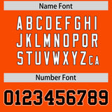 Custom Orange Black Personalized Color Block Authentic Baseball Jersey