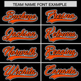Custom Black Orange Personalized Color Block Authentic Baseball Jersey