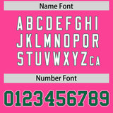 Custom Pink Kelly Green Personalized Color Block Authentic Baseball Jersey