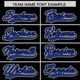 Custom Black Royal Personalized Color Block Authentic Baseball Jersey