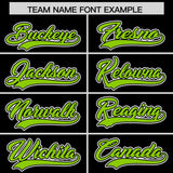 Custom Black Neon Green Personalized Color Block Authentic Baseball Jersey