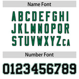 Custom White Kelly Green Personalized Color Block Authentic Baseball Jersey