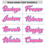 Custom White Powder Blue Personalized Color Block Authentic Baseball Jersey