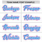Custom White Pink Personalized Color Block Authentic Baseball Jersey