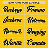 Custom Gold Black Personalized Color Block Authentic Baseball Jersey