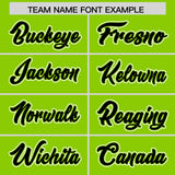 Custom Neon Green Black Personalized Color Block Authentic Baseball Jersey