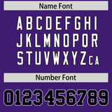 Custom Purple Black Personalized Color Block Authentic Baseball Jersey