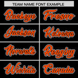 Custom Black Orange Personalized Color Block Authentic Baseball Jersey