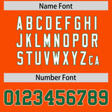 Custom Orange Kelly Green Personalized Color Block Authentic Baseball Jersey