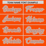 Custom Orange Silver Personalized Color Block Authentic Baseball Jersey