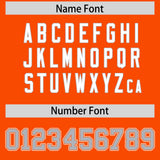 Custom Orange Silver Personalized Color Block Authentic Baseball Jersey