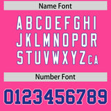 Custom Pink Royal Personalized Color Block Authentic Baseball Jersey