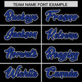 Custom Black Royal Personalized Color Block Authentic Baseball Jersey