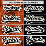 Custom Texas Orange Black Split Rose Print Authentic Baseball Jersey