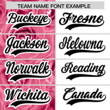 Custom Light Pink White Split Rose Print Authentic Baseball Jersey