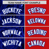 Custom Royal Red Split Rose Print Authentic Baseball Jersey