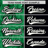 Custom Kelly Green Black Split Rose Print Authentic Baseball Jersey