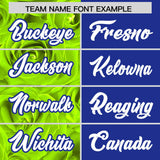 Custom Neon Green Royal Split Rose Print Authentic Baseball Jersey