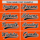 Custom Orange White Lapel Gradient Fashion Authentic Baseball Jersey