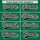 Custom Kelly Green White Lapel Gradient Fashion Authentic Baseball Jersey