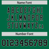 Custom Kelly Green White Lapel Gradient Fashion Authentic Baseball Jersey