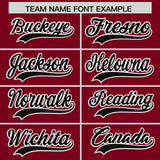 Custom Crimson White Lapel Gradient Fashion Authentic Baseball Jersey