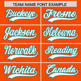 Custom Orange Aqua Lapel Gradient Fashion Authentic Baseball Jersey